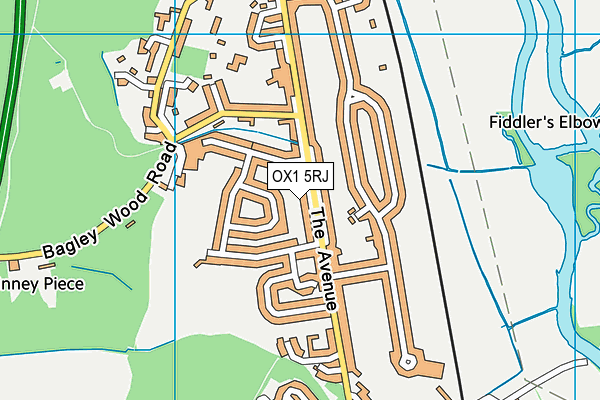 OX1 5RJ map - OS VectorMap District (Ordnance Survey) OX1 5RJ map - OS VectorMap District (Ordnance Survey)