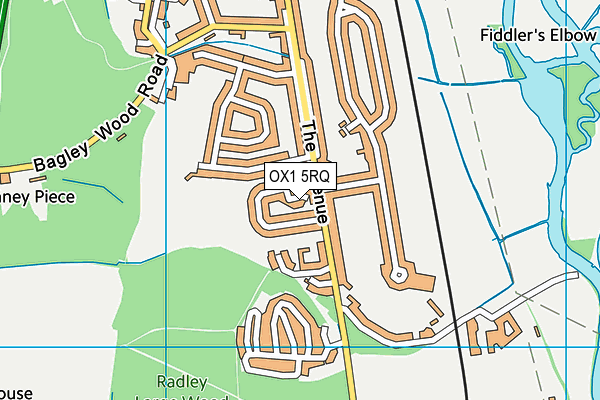 OX1 5RQ map - OS VectorMap District (Ordnance Survey) OX1 5RQ map - OS VectorMap District (Ordnance Survey)
