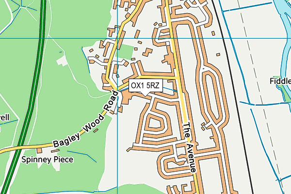 OX1 5RZ map - OS VectorMap District (Ordnance Survey) OX1 5RZ map - OS VectorMap District (Ordnance Survey)