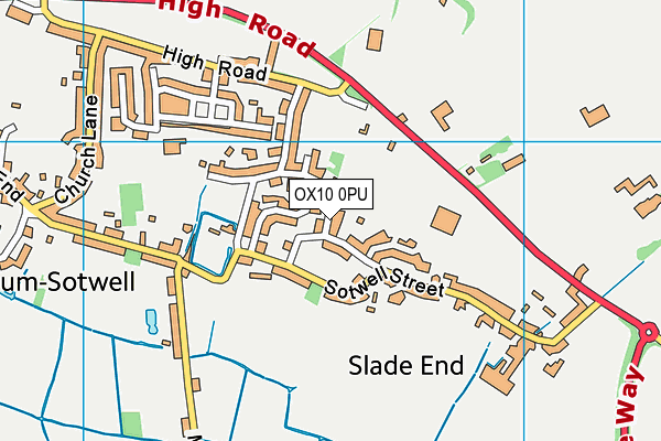 OX10 0PU map - OS VectorMap District (Ordnance Survey) OX10 0PU map - OS VectorMap District (Ordnance Survey)