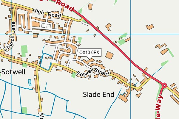 OX10 0PX map - OS VectorMap District (Ordnance Survey) OX10 0PX map - OS VectorMap District (Ordnance Survey)