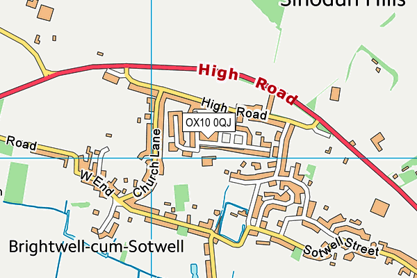 OX10 0QJ map - OS VectorMap District (Ordnance Survey) OX10 0QJ map - OS VectorMap District (Ordnance Survey)