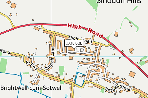 OX10 0QL map - OS VectorMap District (Ordnance Survey) OX10 0QL map - OS VectorMap District (Ordnance Survey)