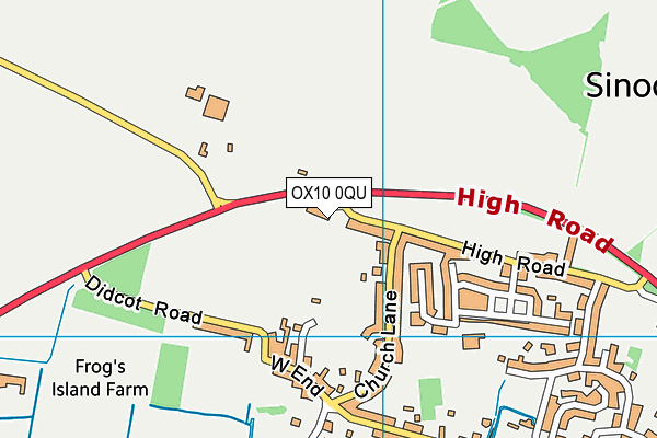 OX10 0QU map - OS VectorMap District (Ordnance Survey) OX10 0QU map - OS VectorMap District (Ordnance Survey)