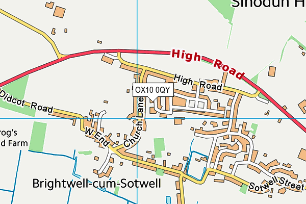 OX10 0QY map - OS VectorMap District (Ordnance Survey) OX10 0QY map - OS VectorMap District (Ordnance Survey)