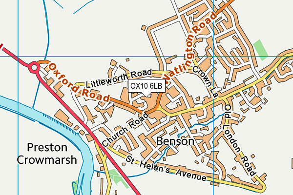 OX10 6LB map - OS VectorMap District (Ordnance Survey) OX10 6LB map - OS VectorMap District (Ordnance Survey)