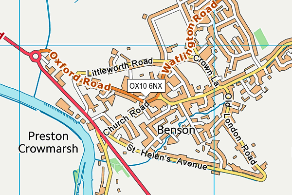 OX10 6NX map - OS VectorMap District (Ordnance Survey)