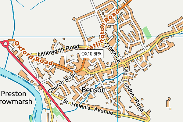 OX10 6PA map - OS VectorMap District (Ordnance Survey) OX10 6PA map - OS VectorMap District (Ordnance Survey)