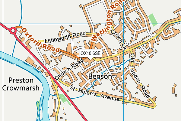 OX10 6SE map - OS VectorMap District (Ordnance Survey) OX10 6SE map - OS VectorMap District (Ordnance Survey)