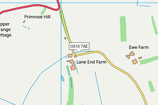 OX10 7AE map - OS VectorMap District (Ordnance Survey) OX10 7AE map - OS VectorMap District (Ordnance Survey)