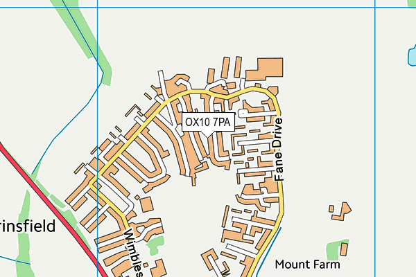 OX10 7PA map - OS VectorMap District (Ordnance Survey) OX10 7PA map - OS VectorMap District (Ordnance Survey)