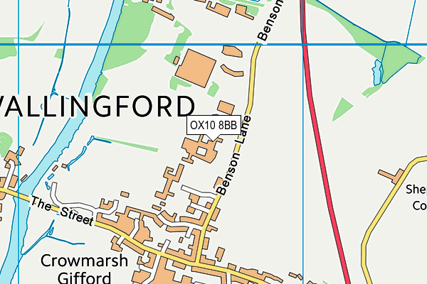 OX10 8BB map - OS VectorMap District (Ordnance Survey) OX10 8BB map - OS VectorMap District (Ordnance Survey)