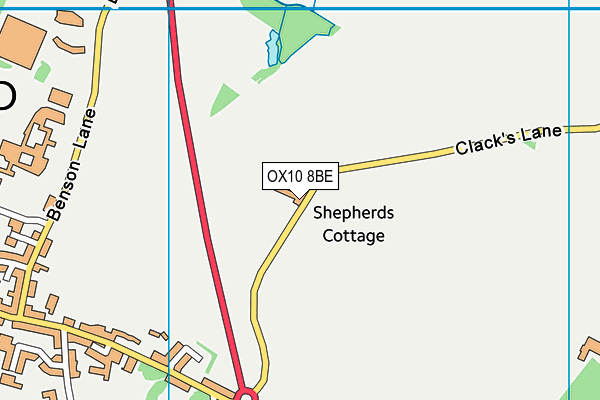 OX10 8BE map - OS VectorMap District (Ordnance Survey) OX10 8BE map - OS VectorMap District (Ordnance Survey)