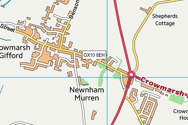 OX10 8EH map - OS VectorMap District (Ordnance Survey) OX10 8EH map - OS VectorMap District (Ordnance Survey)