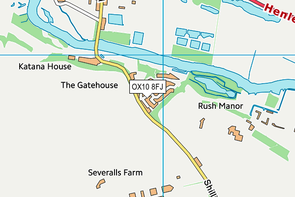 OX10 8FJ map - OS VectorMap District (Ordnance Survey) OX10 8FJ map - OS VectorMap District (Ordnance Survey)