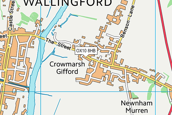 OX10 8HB map - OS VectorMap District (Ordnance Survey) OX10 8HB map - OS VectorMap District (Ordnance Survey)