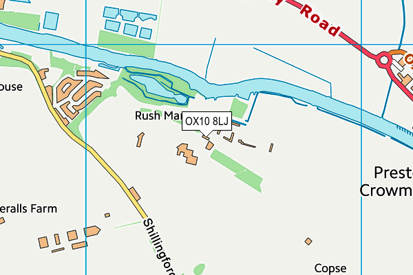 OX10 8LJ map - OS VectorMap District (Ordnance Survey) OX10 8LJ map - OS VectorMap District (Ordnance Survey)