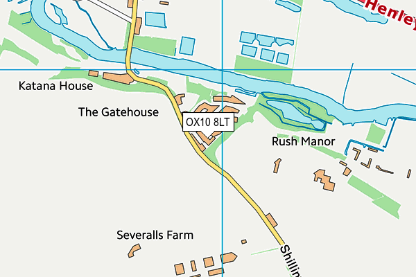 OX10 8LT map - OS VectorMap District (Ordnance Survey) OX10 8LT map - OS VectorMap District (Ordnance Survey)