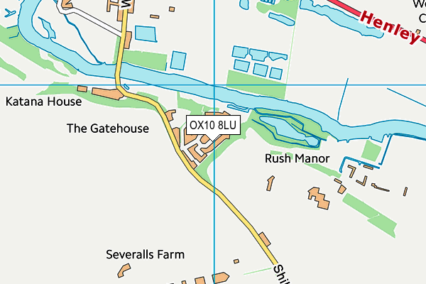 OX10 8LU map - OS VectorMap District (Ordnance Survey) OX10 8LU map - OS VectorMap District (Ordnance Survey)