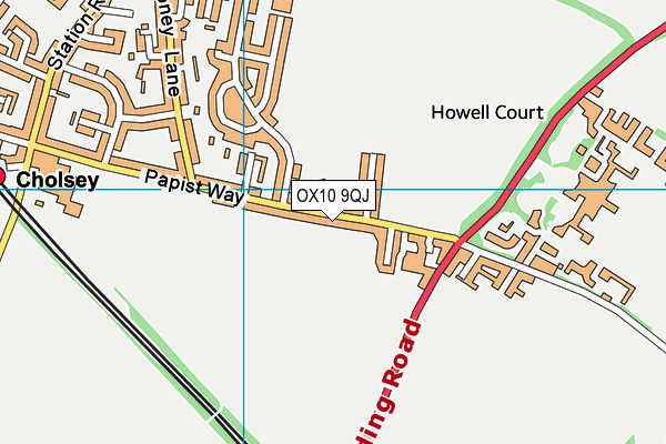 OX10 9QJ map - OS VectorMap District (Ordnance Survey) OX10 9QJ map - OS VectorMap District (Ordnance Survey)