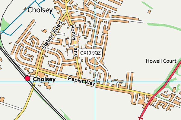 OX10 9QZ map - OS VectorMap District (Ordnance Survey) OX10 9QZ map - OS VectorMap District (Ordnance Survey)