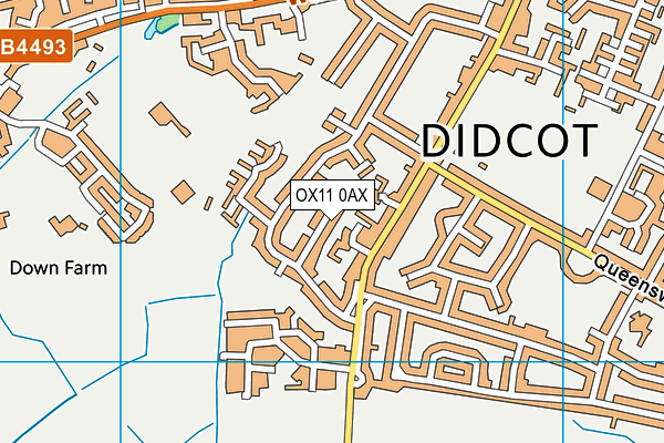 OX11 0AX map - OS VectorMap District (Ordnance Survey) OX11 0AX map - OS VectorMap District (Ordnance Survey)