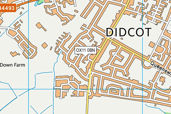 OX11 0BN map - OS VectorMap District (Ordnance Survey) OX11 0BN map - OS VectorMap District (Ordnance Survey)