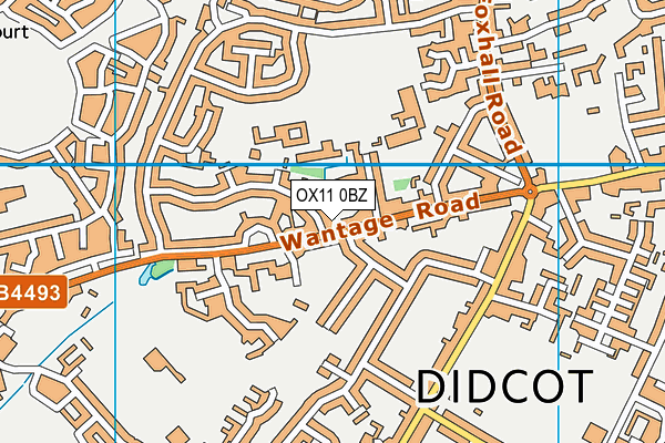 OX11 0BZ map - OS VectorMap District (Ordnance Survey) OX11 0BZ map - OS VectorMap District (Ordnance Survey)