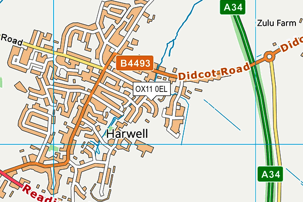 OX11 0EL map - OS VectorMap District (Ordnance Survey) OX11 0EL map - OS VectorMap District (Ordnance Survey)