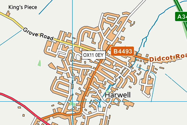 OX11 0EY map - OS VectorMap District (Ordnance Survey) OX11 0EY map - OS VectorMap District (Ordnance Survey)