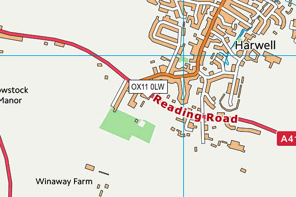 OX11 0LW map - OS VectorMap District (Ordnance Survey)