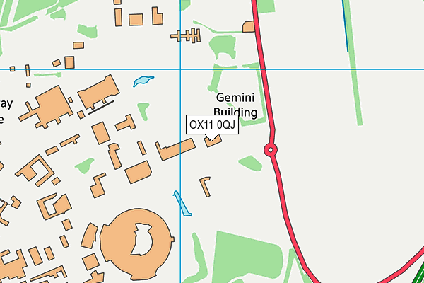 OX11 0QJ map - OS VectorMap District (Ordnance Survey) OX11 0QJ map - OS VectorMap District (Ordnance Survey)