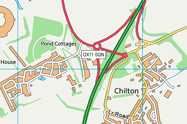 OX11 0QN map - OS VectorMap District (Ordnance Survey) OX11 0QN map - OS VectorMap District (Ordnance Survey)