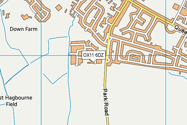 OX11 6DZ map - OS VectorMap District (Ordnance Survey) OX11 6DZ map - OS VectorMap District (Ordnance Survey)