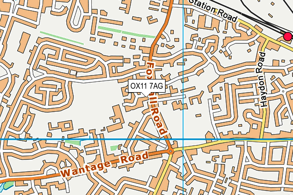 OX11 7AG map - OS VectorMap District (Ordnance Survey) OX11 7AG map - OS VectorMap District (Ordnance Survey)