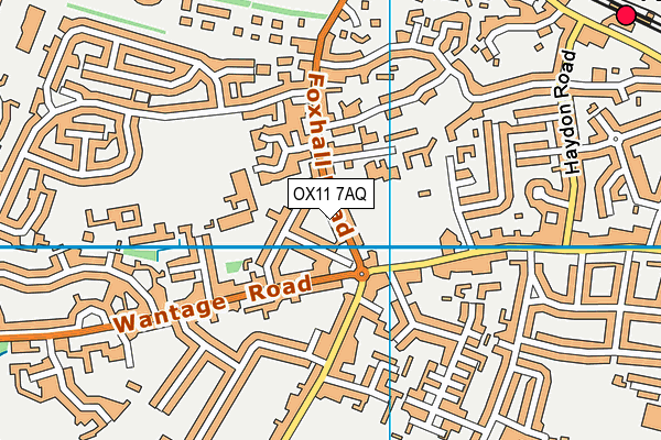 OX11 7AQ map - OS VectorMap District (Ordnance Survey) OX11 7AQ map - OS VectorMap District (Ordnance Survey)
