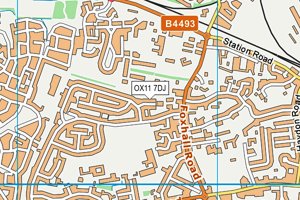 OX11 7DJ map - OS VectorMap District (Ordnance Survey) OX11 7DJ map - OS VectorMap District (Ordnance Survey)