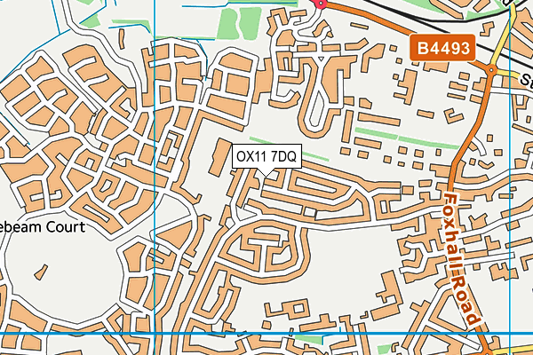 OX11 7DQ map - OS VectorMap District (Ordnance Survey) OX11 7DQ map - OS VectorMap District (Ordnance Survey)