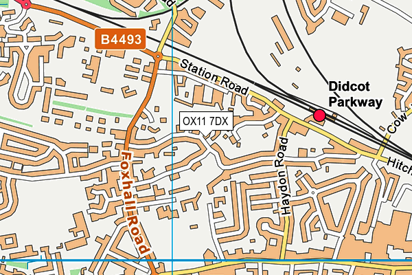 OX11 7DX map - OS VectorMap District (Ordnance Survey) OX11 7DX map - OS VectorMap District (Ordnance Survey)