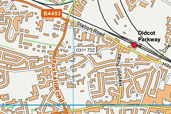 OX11 7DZ map - OS VectorMap District (Ordnance Survey) OX11 7DZ map - OS VectorMap District (Ordnance Survey)