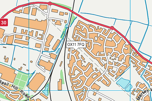 OX11 7FQ map - OS VectorMap District (Ordnance Survey) OX11 7FQ map - OS VectorMap District (Ordnance Survey)