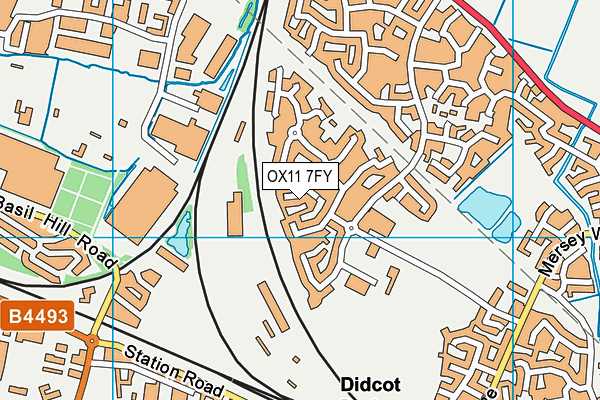 OX11 7FY map - OS VectorMap District (Ordnance Survey) OX11 7FY map - OS VectorMap District (Ordnance Survey)