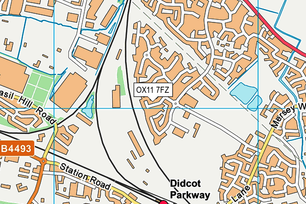OX11 7FZ map - OS VectorMap District (Ordnance Survey)