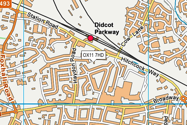 OX11 7HD map - OS VectorMap District (Ordnance Survey) OX11 7HD map - OS VectorMap District (Ordnance Survey)