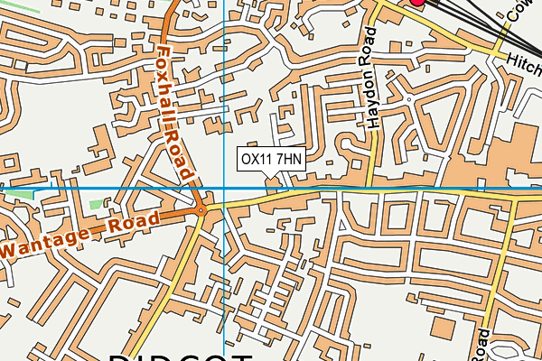 OX11 7HN map - OS VectorMap District (Ordnance Survey) OX11 7HN map - OS VectorMap District (Ordnance Survey)