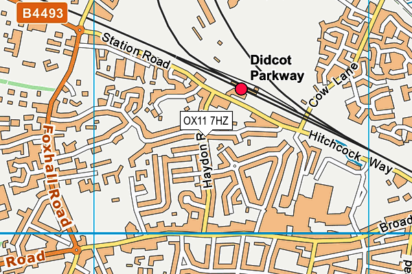 OX11 7HZ map - OS VectorMap District (Ordnance Survey) OX11 7HZ map - OS VectorMap District (Ordnance Survey)