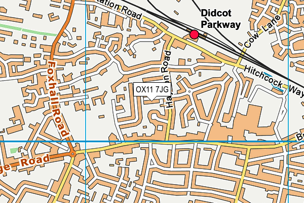 OX11 7JG map - OS VectorMap District (Ordnance Survey) OX11 7JG map - OS VectorMap District (Ordnance Survey)