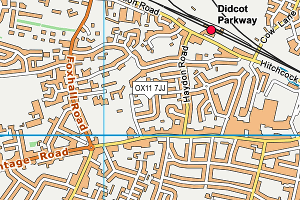 OX11 7JJ map - OS VectorMap District (Ordnance Survey) OX11 7JJ map - OS VectorMap District (Ordnance Survey)