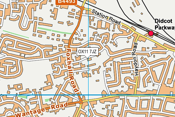 OX11 7JZ map - OS VectorMap District (Ordnance Survey) OX11 7JZ map - OS VectorMap District (Ordnance Survey)