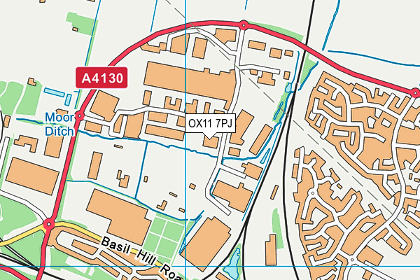 OX11 7PJ map - OS VectorMap District (Ordnance Survey) OX11 7PJ map - OS VectorMap District (Ordnance Survey)